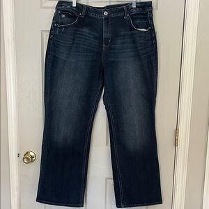 Time and Tru Women’s High Rise Bootcut Jeans - Dark Blue 22